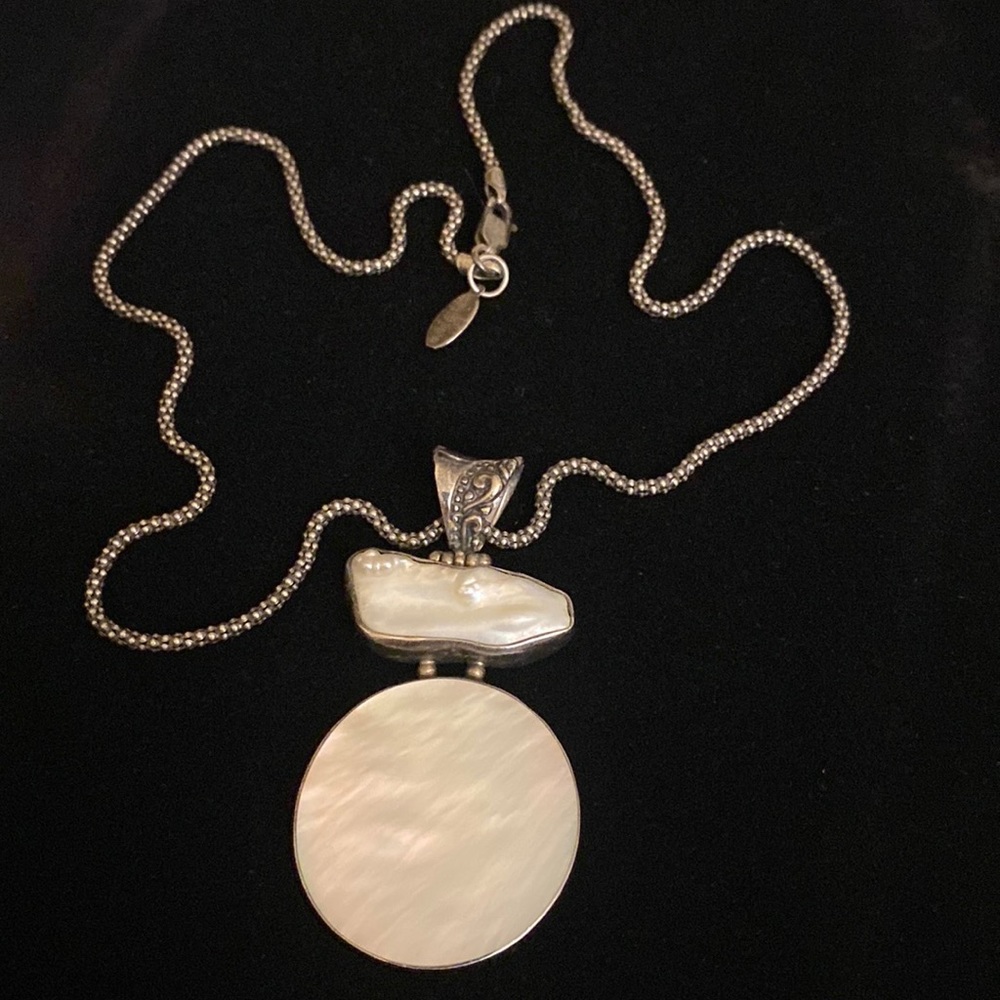 Samuel B Behnam Mother of Pearl Sterling necklace